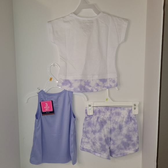 Champion 3pc Activewear Set Girls Toddler Size 2T (White- Purple-Pink) NWT - Picture 2 of 15